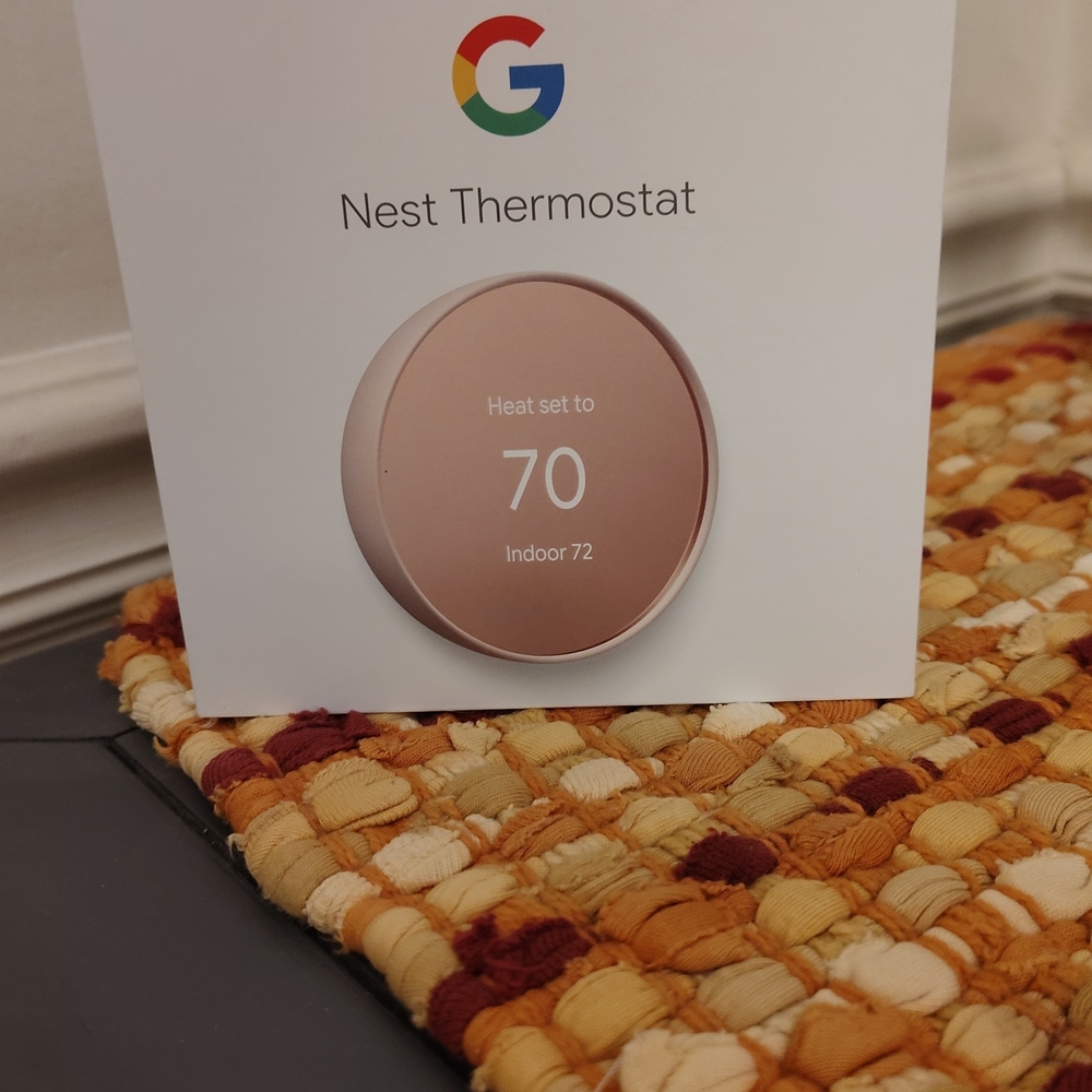 Google Smart Thermostat in White and Copper
